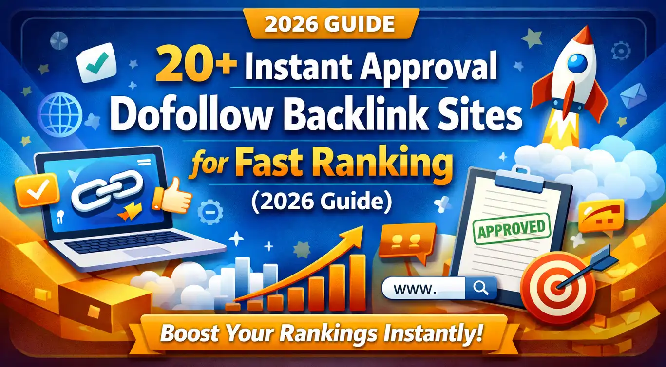 20+ Instant Approval Dofollow Backlink Sites for Fast Ranking (2026 Guide)